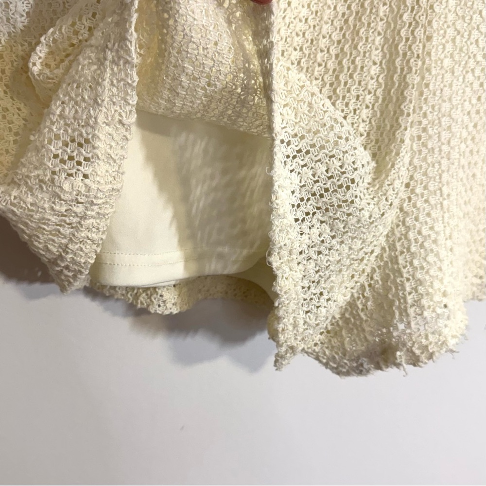 SOLDAS Revival Altar’d State Knit Boho Retro 70s Shorts Romper Cover Ivory Cream - Picture 4 of 8